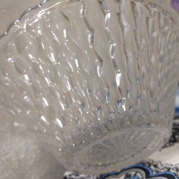 Vintage Inghon Clear Honeycomb Pattern by Indiana Glass Candy Dish - Picture 4 of 9